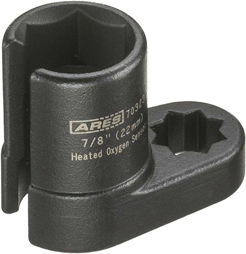 ARES 70323-22mm 1/2-inch Drive Heated Oxygen Sensor Socket - Offset Oxygen Sensor Socket - Wire Gate Accesses Sensor from The Side, Preventing Damage to Wires
