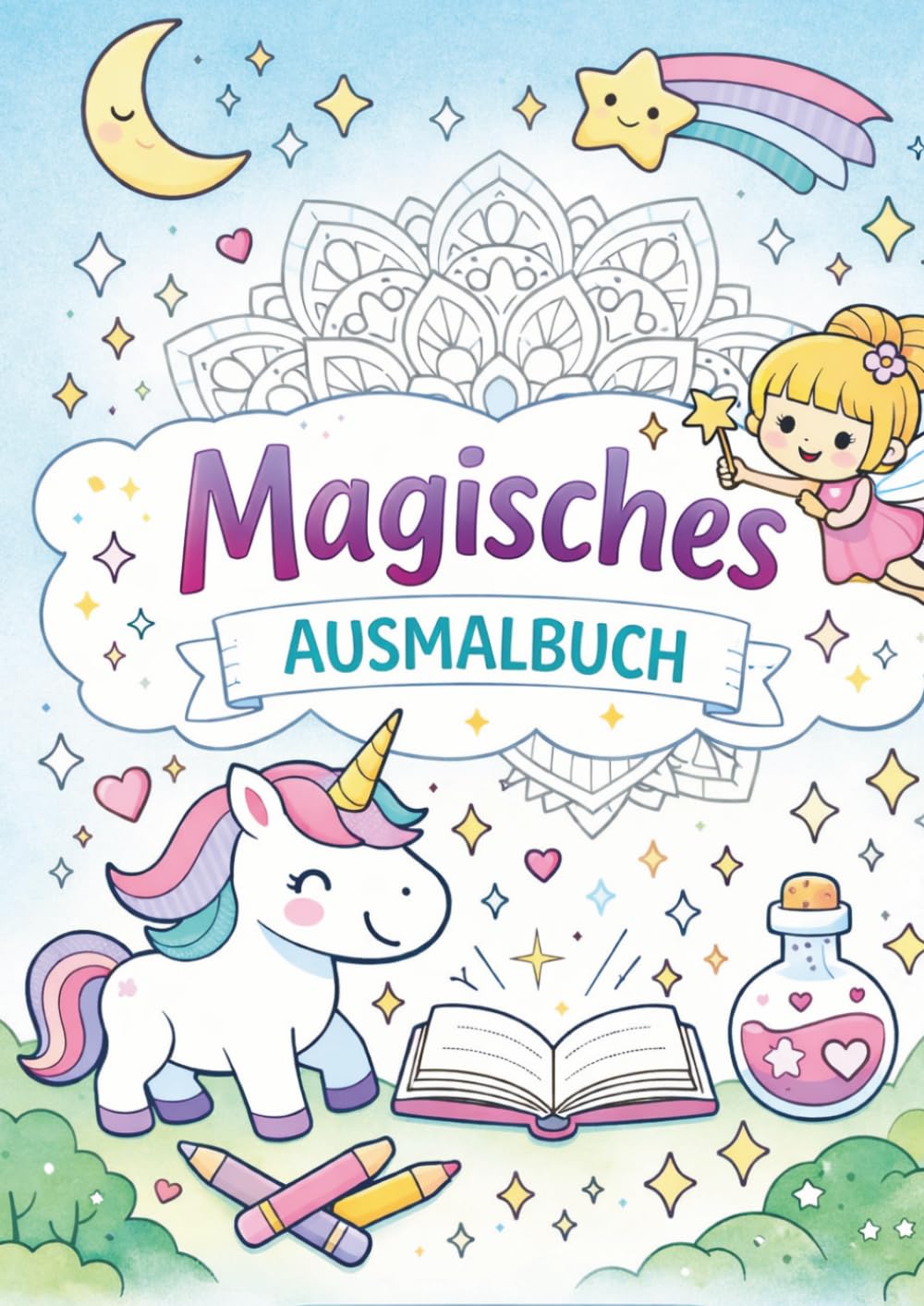 Magisches Ausmalbuch: Mandalas, Ausmalbilder & magische Mitmach-Abenteuer für Kinder
