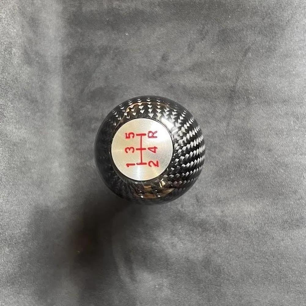 自動車アクセサリー マツダに適合する MX-5用 ギアボールヘッド用 5 6速 リアルカーボンファイバー ギアシフトノブ(BR 5