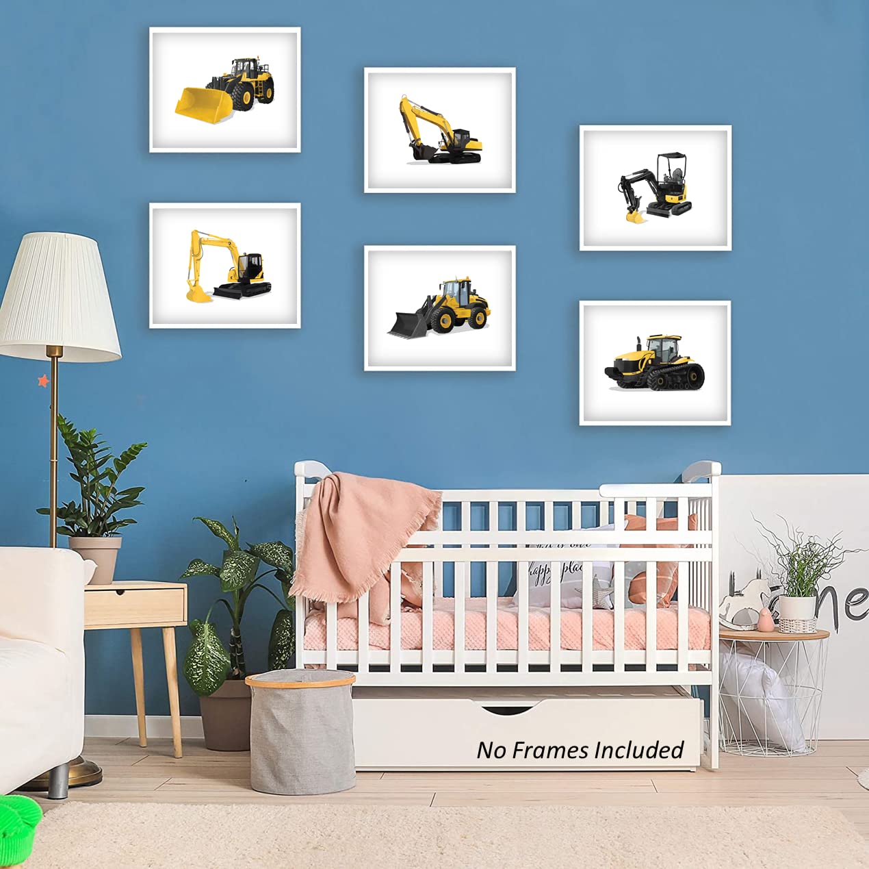 Heavy Equipment Set of 8 Patent Art Prints Construction Vehicles