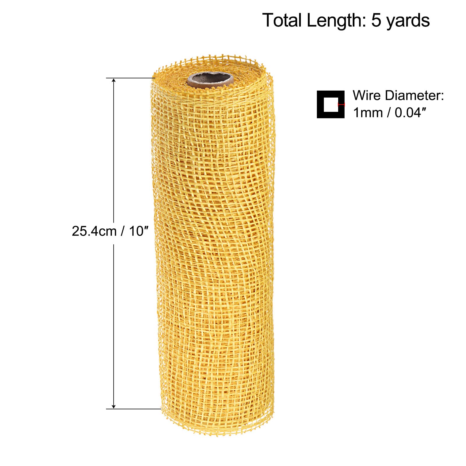 Amazon.co.jp: uxcell PP黄麻布メッシュ 25.4 cm x 4.57 M ラッピング