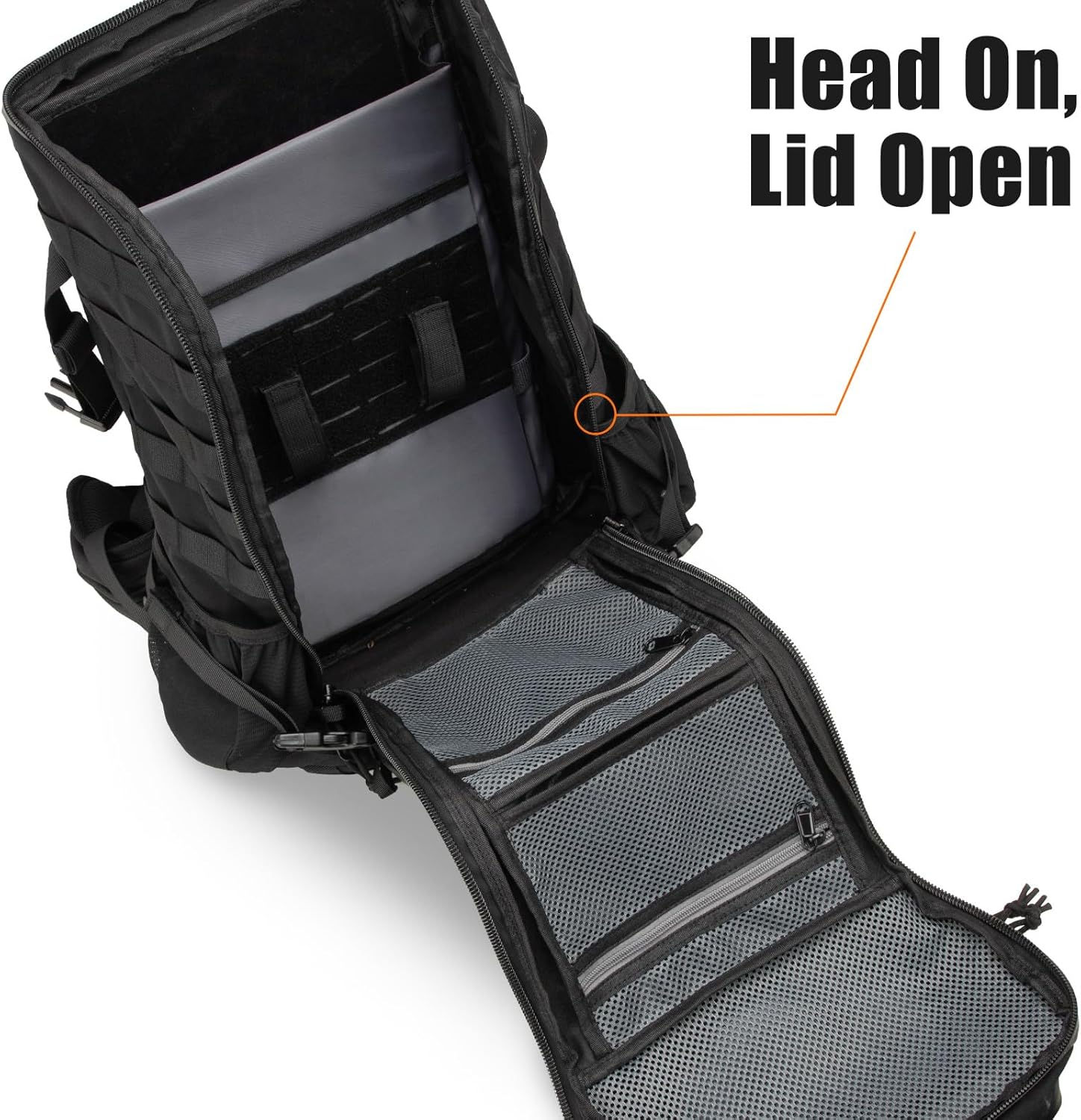 EDC Tactical Backpack for Men: Military Gear Assault Pack 50L with Molle for Hiking Gym Work Commute