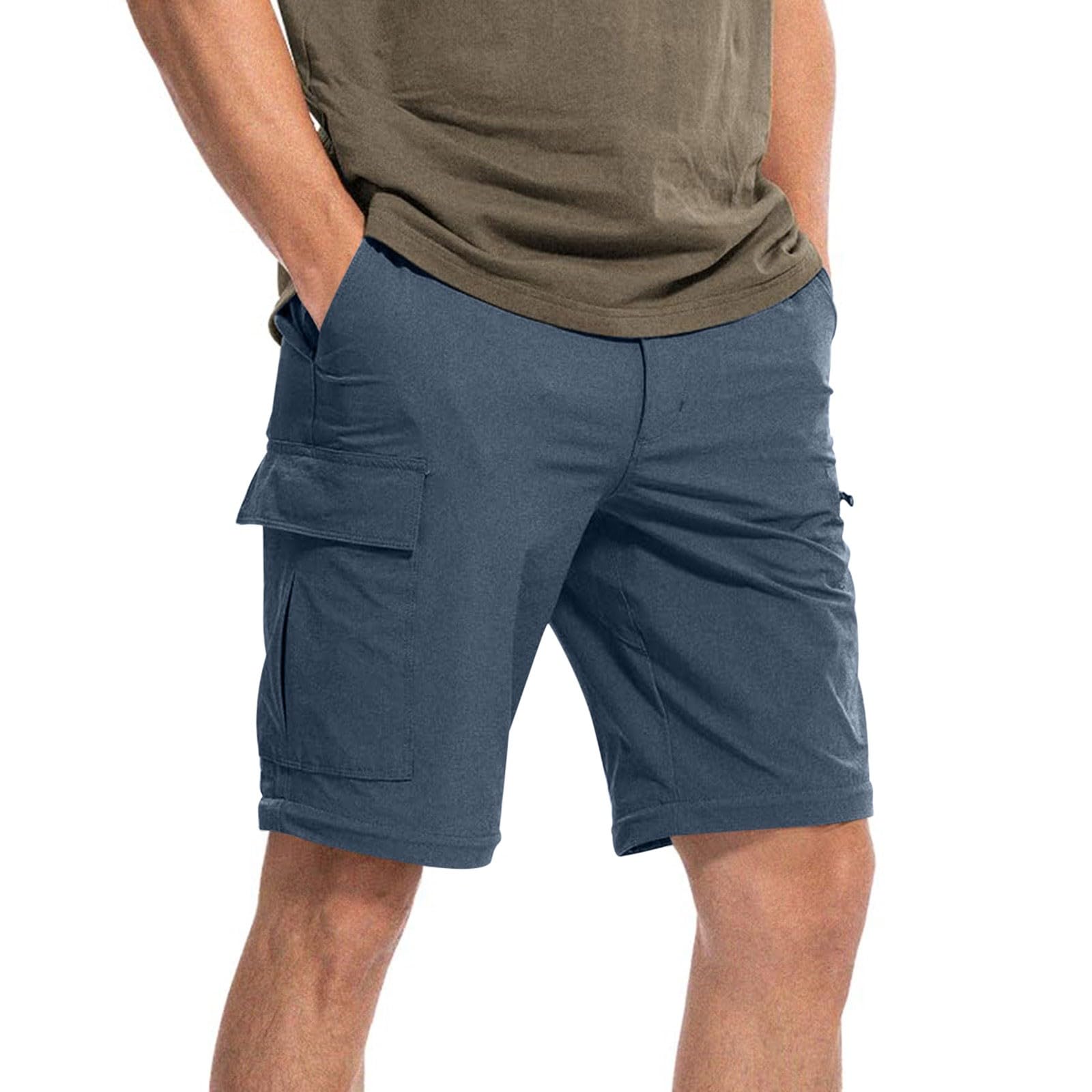Pantalon de randonnée zippé pour homme, pantalon de marche extensible à séchage rapide, convertible en short multifonctionnel, pantalon cargo léger et imperméable pour le camping, la pêche, les