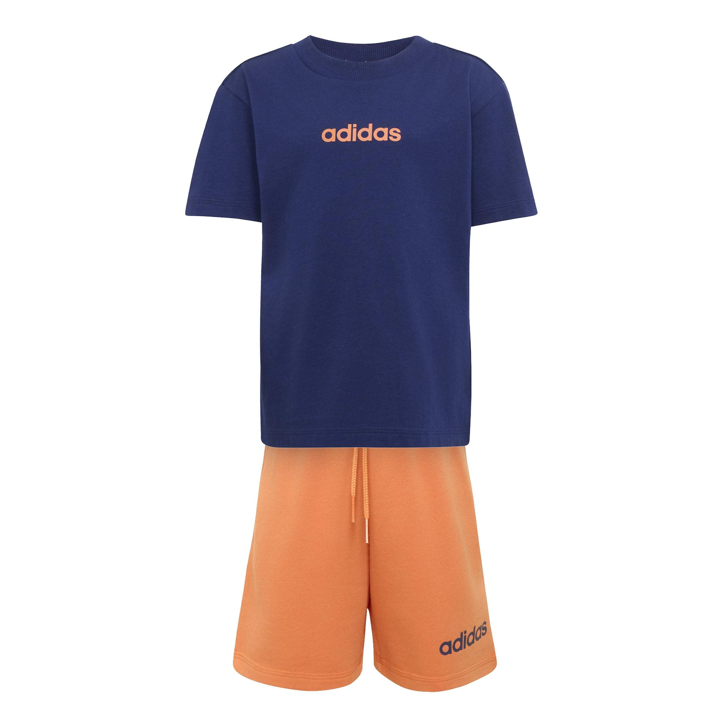 adidas Unisex Kinder Essentials Linear Logo T-shirt Set Jogginganzug