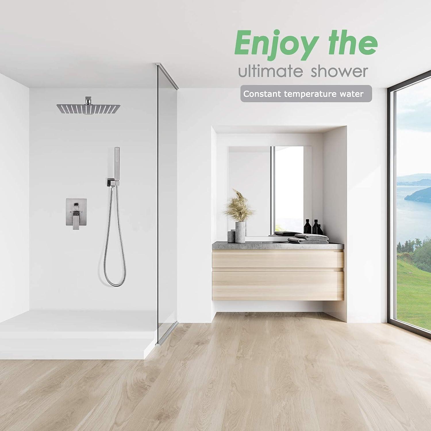 Exсluѕіvе Dіѕсоunt 🔥 Heyalan Brushed Nickel Shower System 12 Inch Square Rain Shower Head Shower Faucet Fixture 2 in 1 Handheld Shower Sprayer Rough in Valve Wall Mount Bathroom Rainfall Combo Set High Pressure 🛒 Flаѕh Sаlе Heyalan Brushed Nickel Shower System 12 Inch Square Rain Shower Head Shower Faucet Fixture 2 in 1 Handheld Shower Sprayer Rough in Valve Wall Mount Bathroom Rainfall Combo Set High Pressure