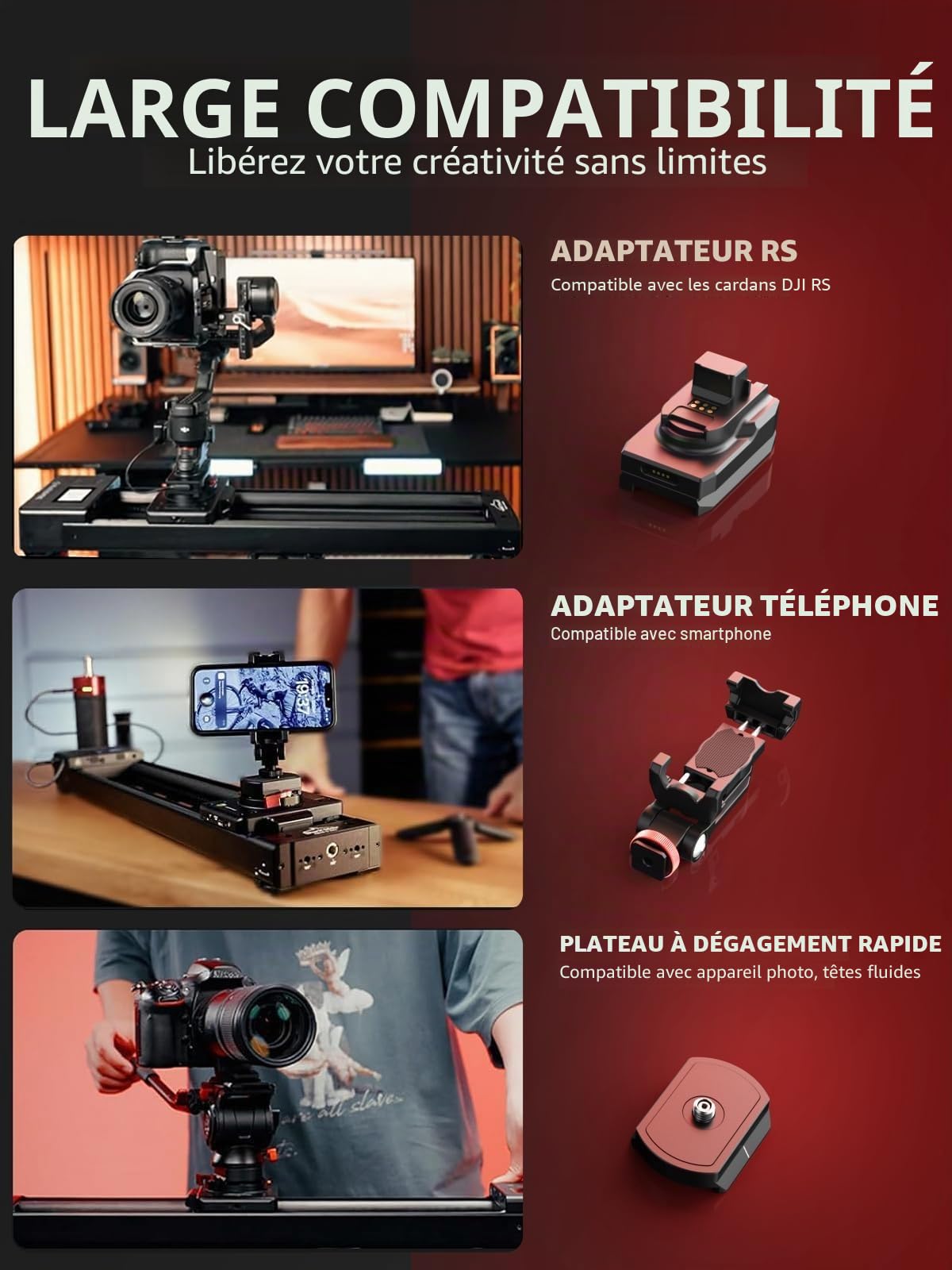 IFOOTAGE Shark Slider Nano II-660, Slider Motorisé 66cm pour Caméra et Téléphone, avec Suivi d'Objet, 6 Modes de Shoots (Vidéo, Timelapse, Animation)
