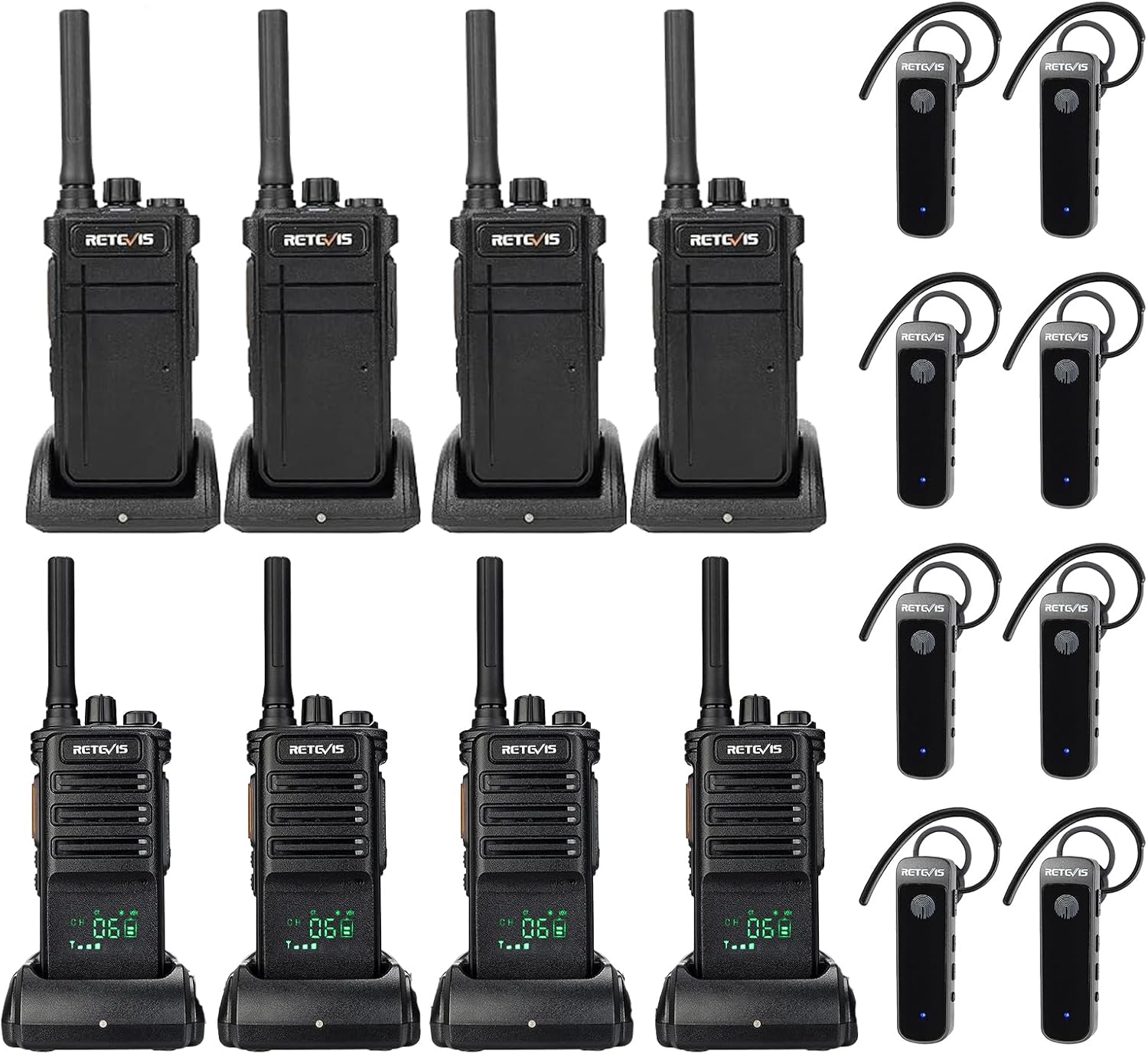 Retevis RT622P Walkie Talkie Lichtgewicht, PMR446 Radio Walkie Talkie Oplaadbaar USB C, 1620mAh, VOX Handsfree Draagbare 2-weg Radio met Headset voor Retevis RT622P Walkie Talkie Lichtgewicht, PMR446 Radio Walkie Talkie Oplaadbaar USB C, 1620mAh, VOX Handsfree Draagbare 2-weg Radio met Headset voor