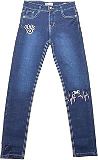 بناتي بنطلون جينز ميكي 12 سنة ازرق غامق، للفتيات