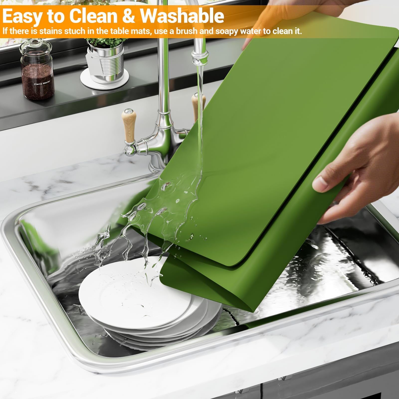 Tapis de table en silicone de qualité – 119,4 x 61 cm – Haute résistance à la chaleur (testé par des laboratoires de 250 °C), surface antidérapante et résistante à l'huile pour la pâtisserie et le