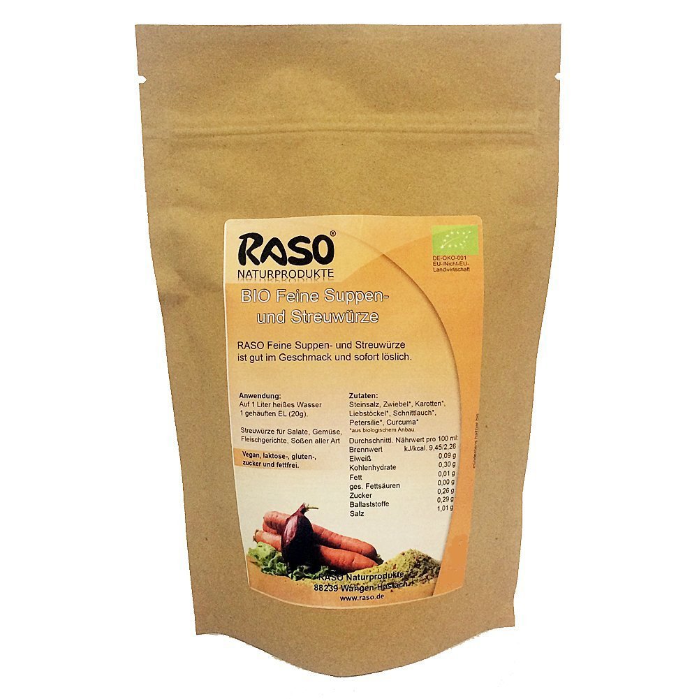 Abnehmen mit Fertigsuppen - (max. 0,64g Fett) BIO Suppen Pulver | BIO Suppenpulver Rezept - ohne Hefeextrakt, ohne Geschmacksverstärker