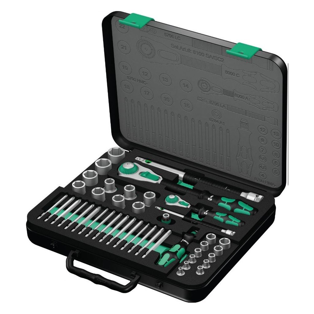 Amazon.com: Wera 05160785001 8100 SA/SC 2 ZYKLOP SPEED RATCHET SET