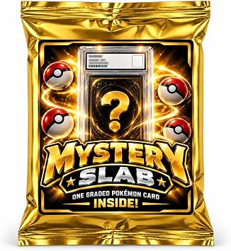 Graded Pokemon Card Mystery Pack 1 Random TCG Slab Inside Collector Mystery Bag