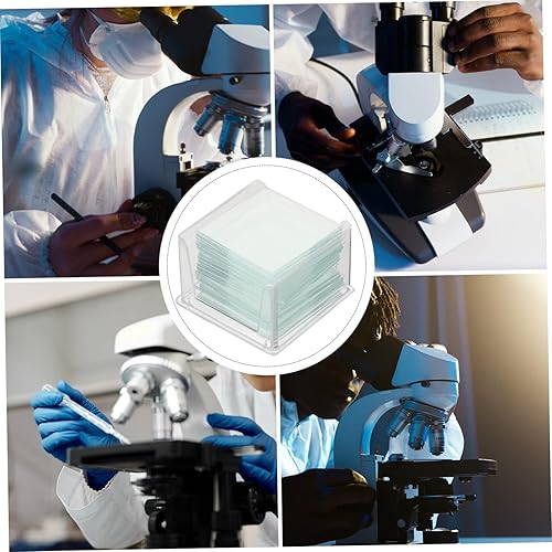 Miniatura 9 de PartyKindom 1000 cajas de cubierta deslizante para microscopio microscopio microscopio diapositiva microscopio cubreobjetos placa de cubierta de
