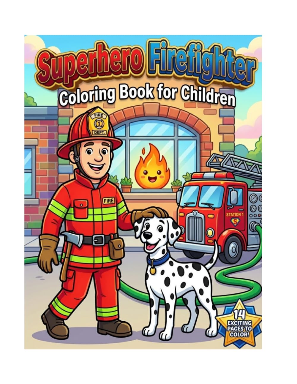 Bombeiro Super Heroi: Livro de Colorir para Crianças