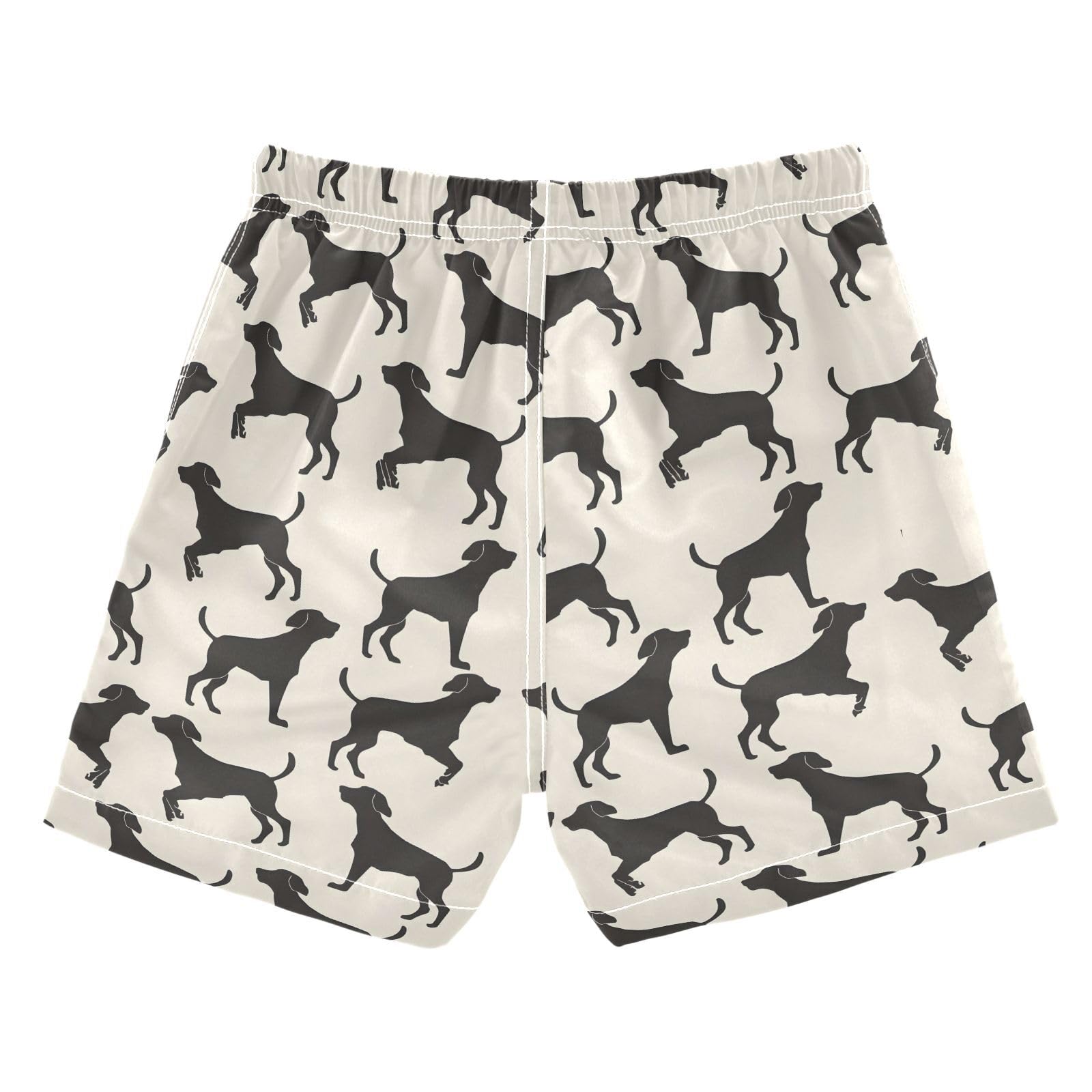 ALAZA Black Dachshund Dog Cute Boys' Swim Trunks Beach Shorts Quick Dry Swimsuit 6 Years
