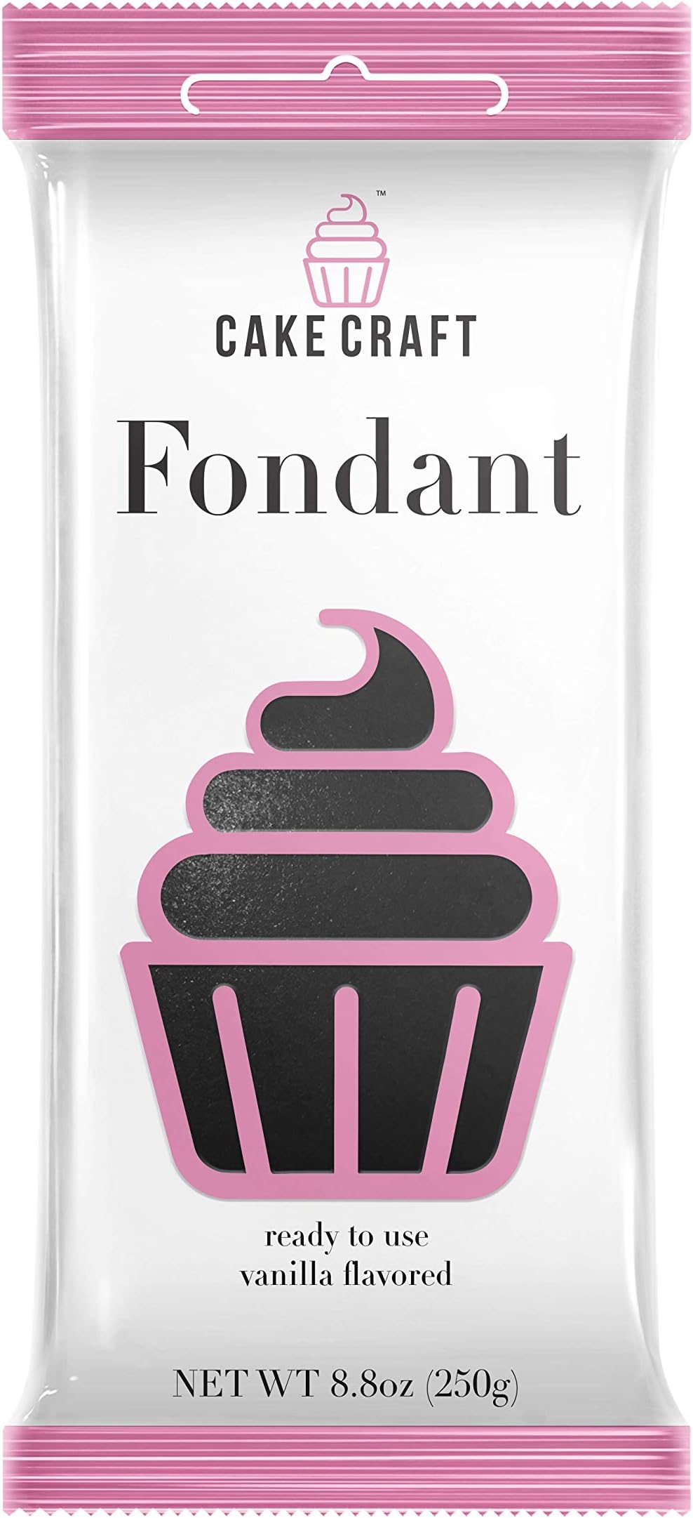 Cake Craft Rolled Fondant - Voodoo Black / Vanilla, 250gr