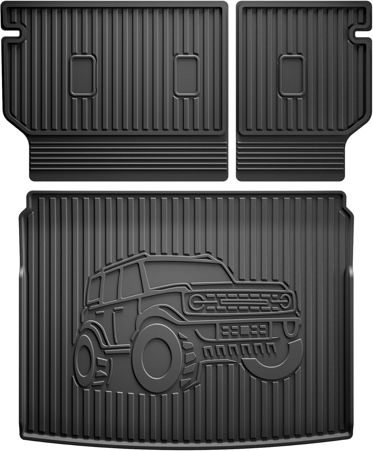 Cargo Liner and Backrest Mat for Ford Bronco Sport 2021-2025 - Custom Fit All Weather Trunk Mat Seat Back Cover Car Interior Accessories Protection Rear Cargo Mat