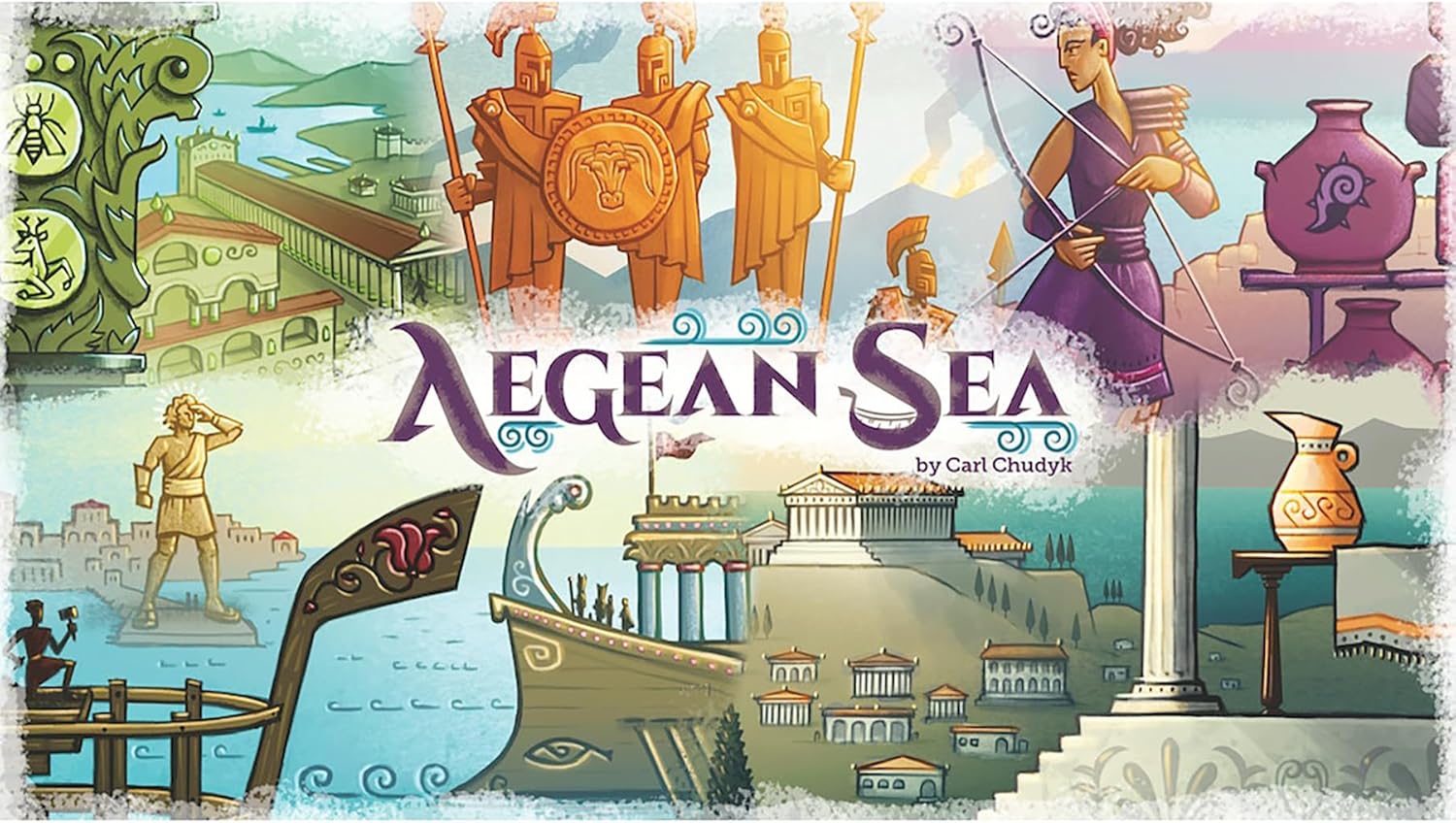 Asmadi Games: Aegean Sea - Strategy Card Game, Take Charge of Ancient Peoples, Ages 14+, 2-5 Players, 20 Min Per Player