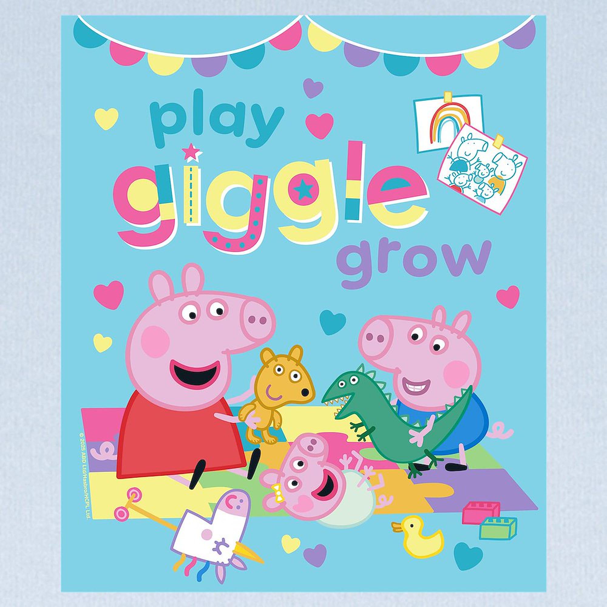 CafePress Peppa Pig: Play Giggle Grow Baby Blanket, Super Soft Newborn Swaddle