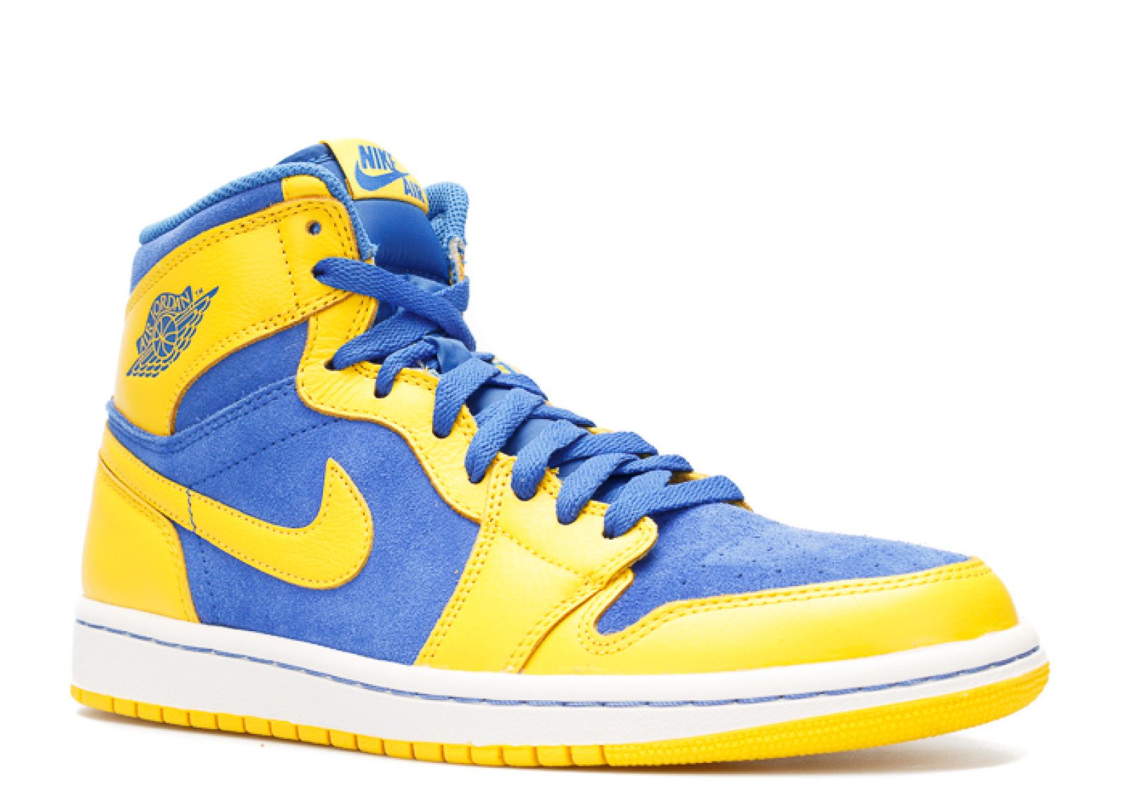 Nike Men's Air Jordan 1 Retro High OG Sneakers Varsity Maize/White/Game Royal 555088-707