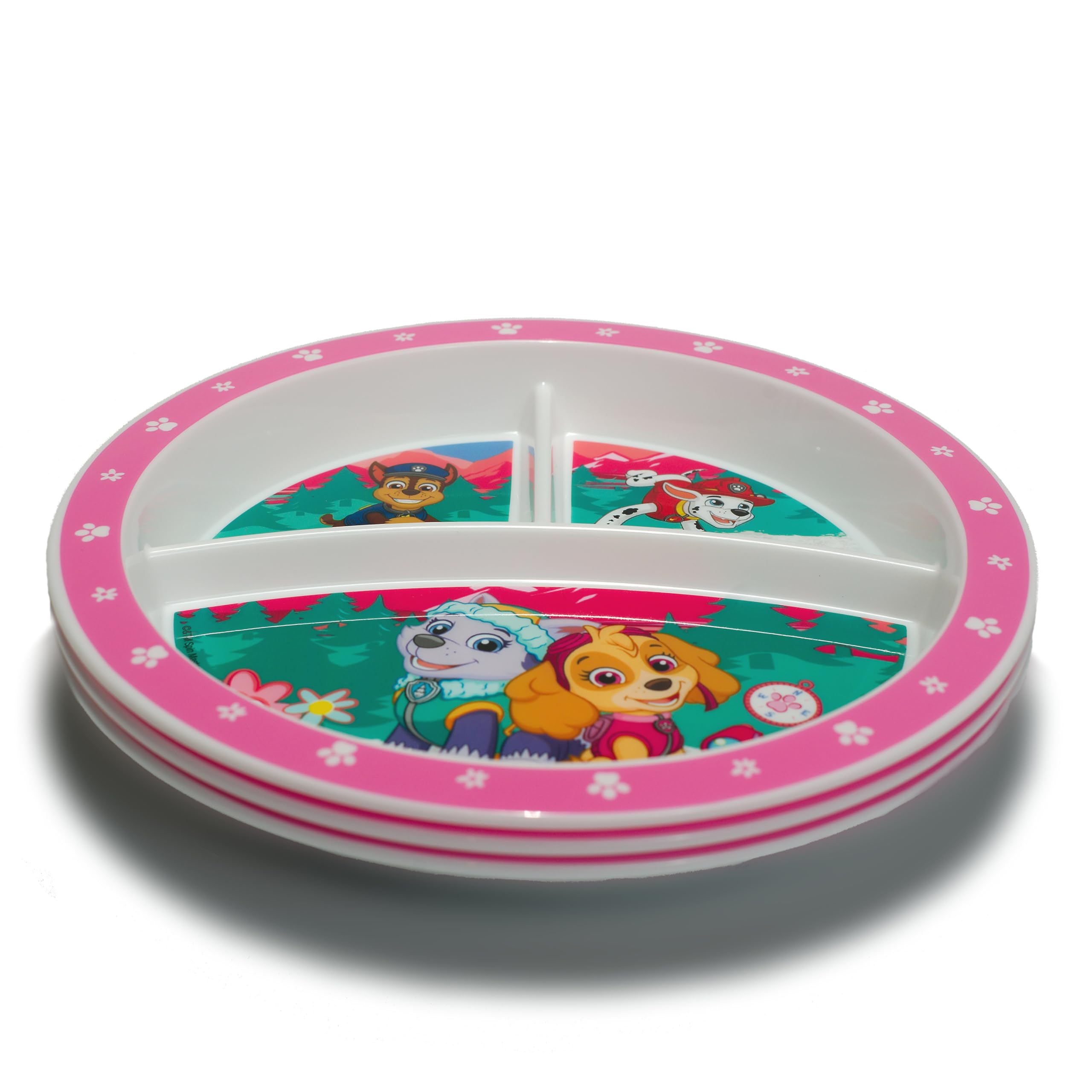 Playtex Baby PAW Patrol, Separated Toddler Feeding Plate - Pink, 3 Count