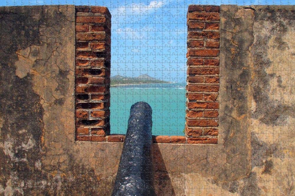 Fort San Felipe Puerto Plata Dominica Jigsaw Puzzle for Adults 1000 Piece Wooden Travel Gift Souvenir