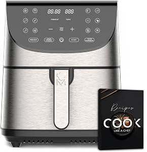 MasterPRO Rocket 700 | Heißluftfritteuse | 7 L Fassungsvermögen und 1700 W Leistung | LED-Touchscreen und Antihaftbeschich…