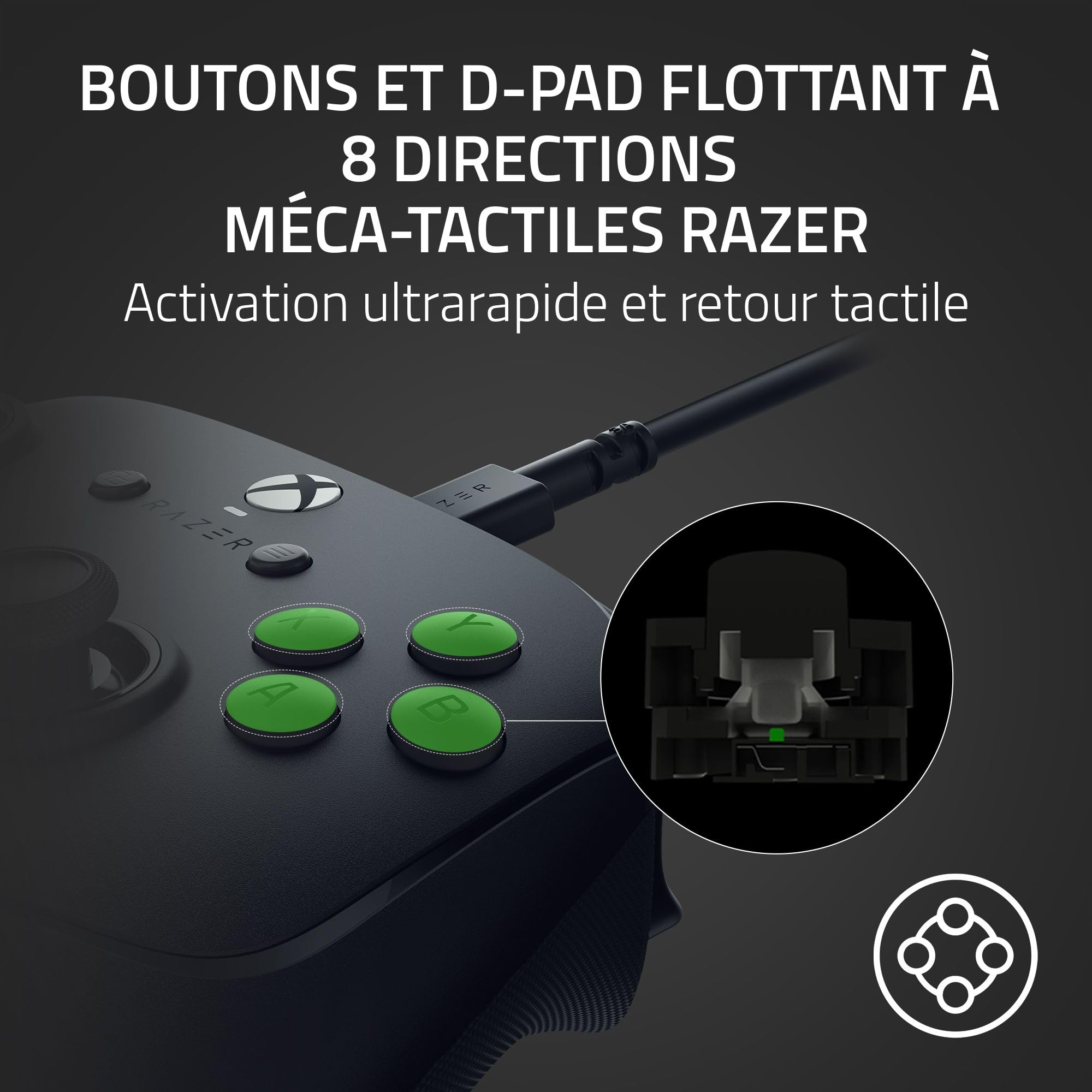 Razer Wolverine V3 Tournament Edition - Manette Esports filaire pour Xbox X|S & PC (boutons d'action tactiles Mecha, HyperTriggers Pro, D-Pad 8 directions, câble USB-C 3m) Noir