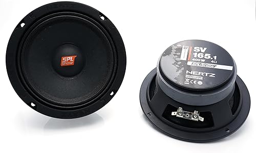 HERTZ SPL Show Series SV-1651 6.5" 4-Ohm SPL Controladores de altavoz de rango medio (par)