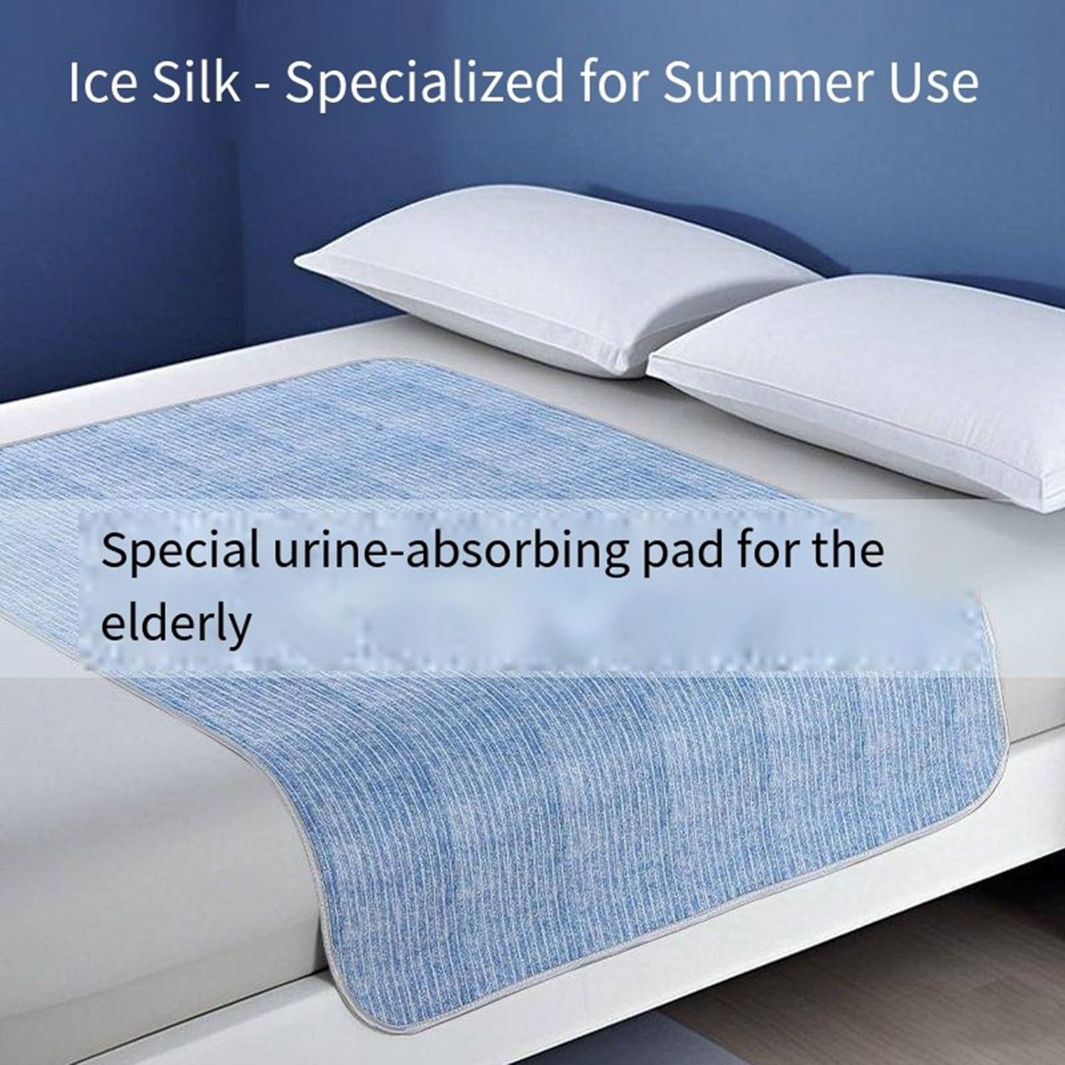 REHOOF Verano Compresa para Incontinencia Impermeable para La Cama, Tamaño Grande Empapadores Cama Adultos Lavables, Menstruación Discos Absorbentes A Prueba De Fugas, Hospital Hogares D,150×200cm