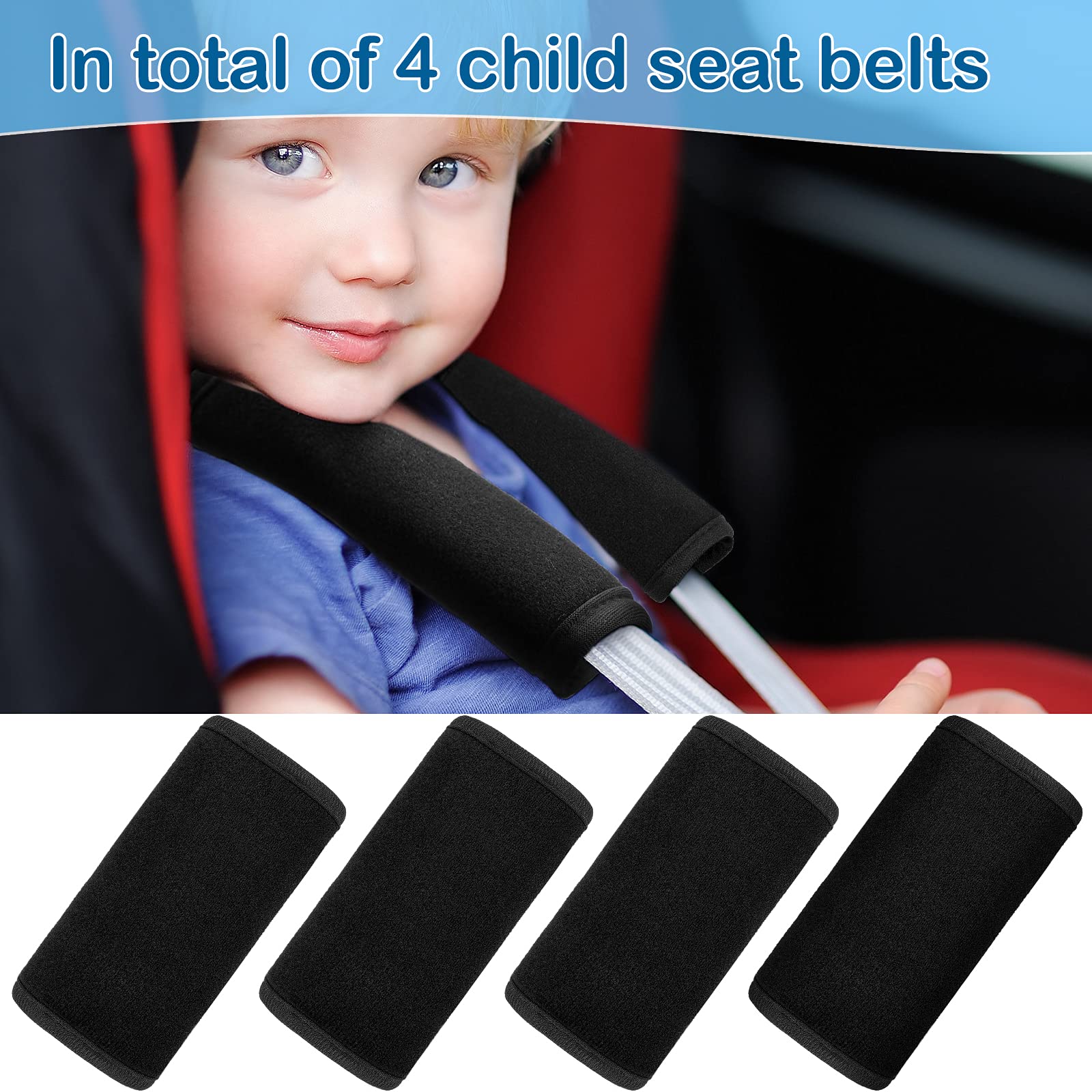 Car Seat Strap Pads Covers For Baby Kids, Seat Belt - View #9