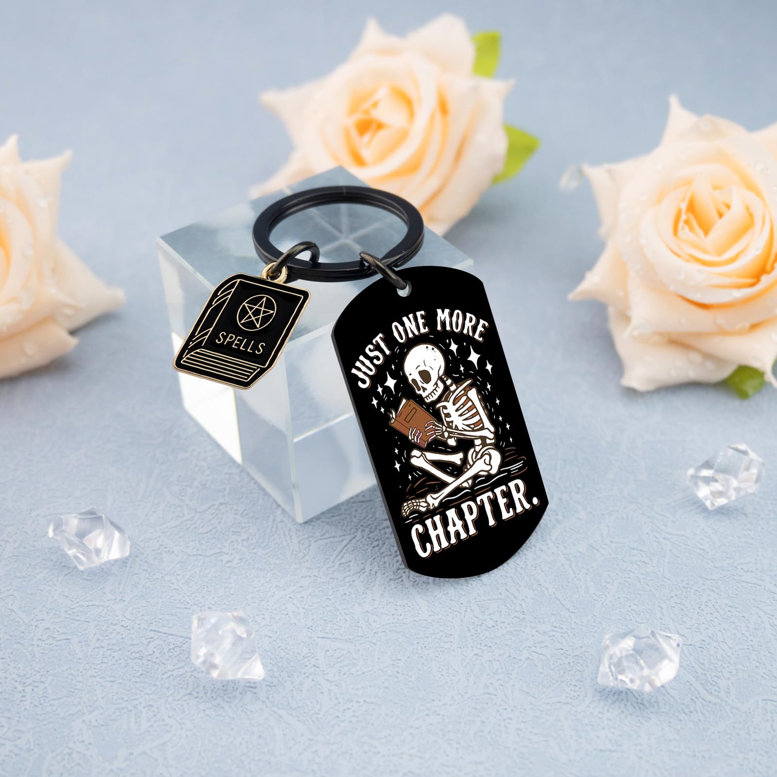 Book Keychain Book Nerd Gifts Nerdy Gifts for Men Books Lover Gifts for Women Stocking Stuffers for Book Lovers Nerd Stocking Stuffers for Men Readers Bookish Keychain