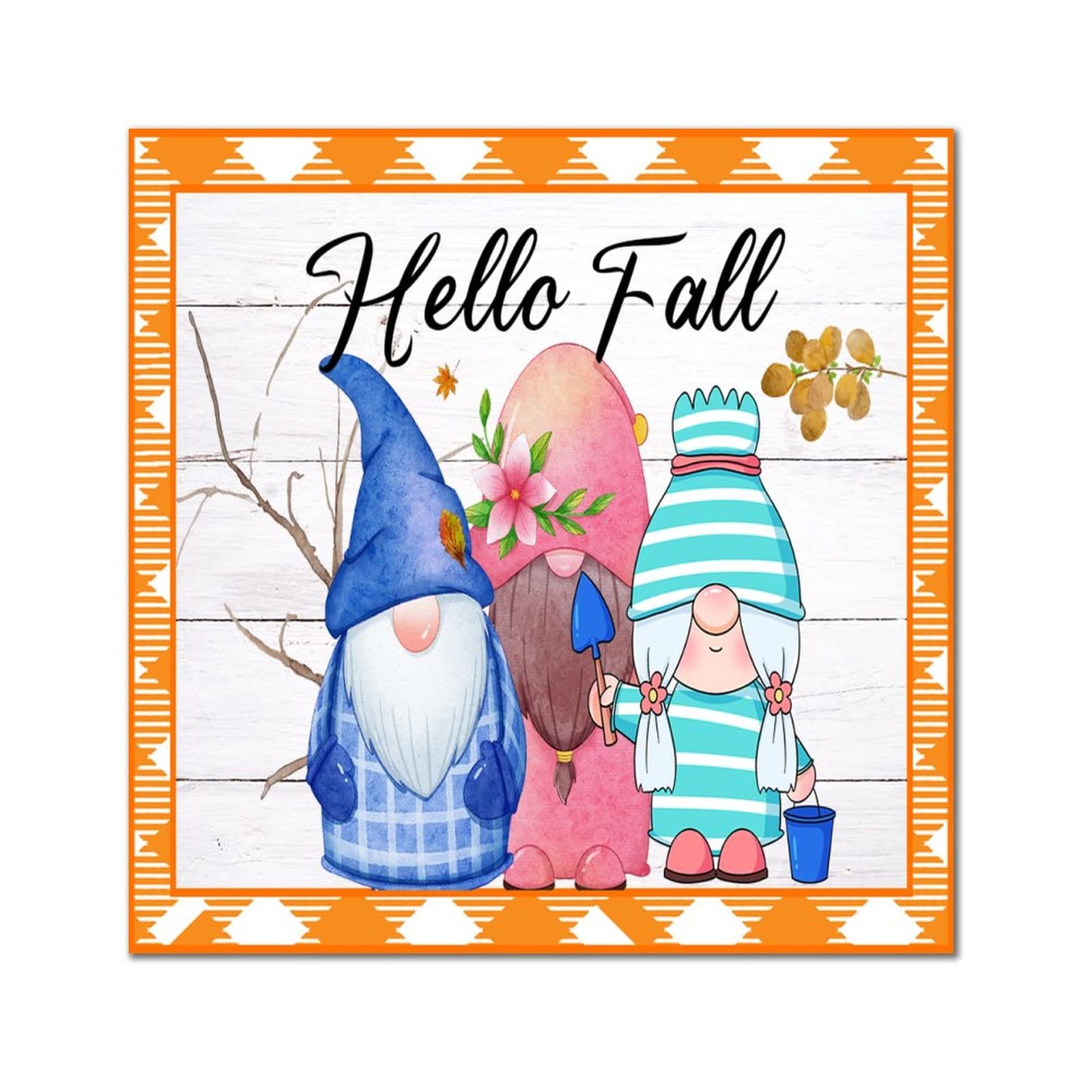 Plaque murale en bois Hello Fall Nain habille vos murs vides en automne
