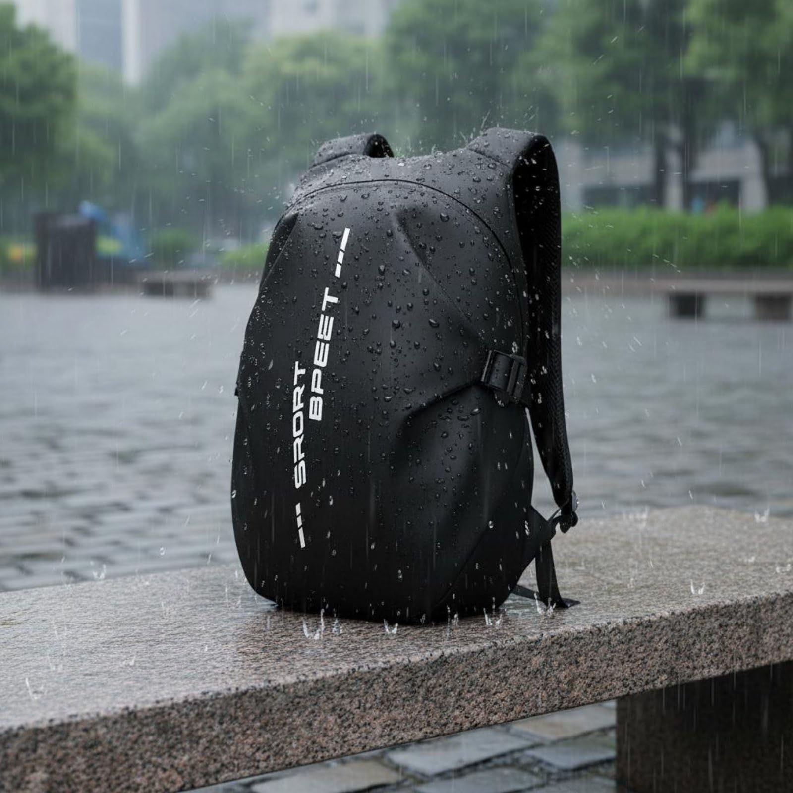 Qianly Zaino Casco Zaino Bici Zaino Sportivo Zaino Impermeabile con Capacità per Casco Protezione da Schizzi Nastro Riflettente per Visibilità Trasporto a
