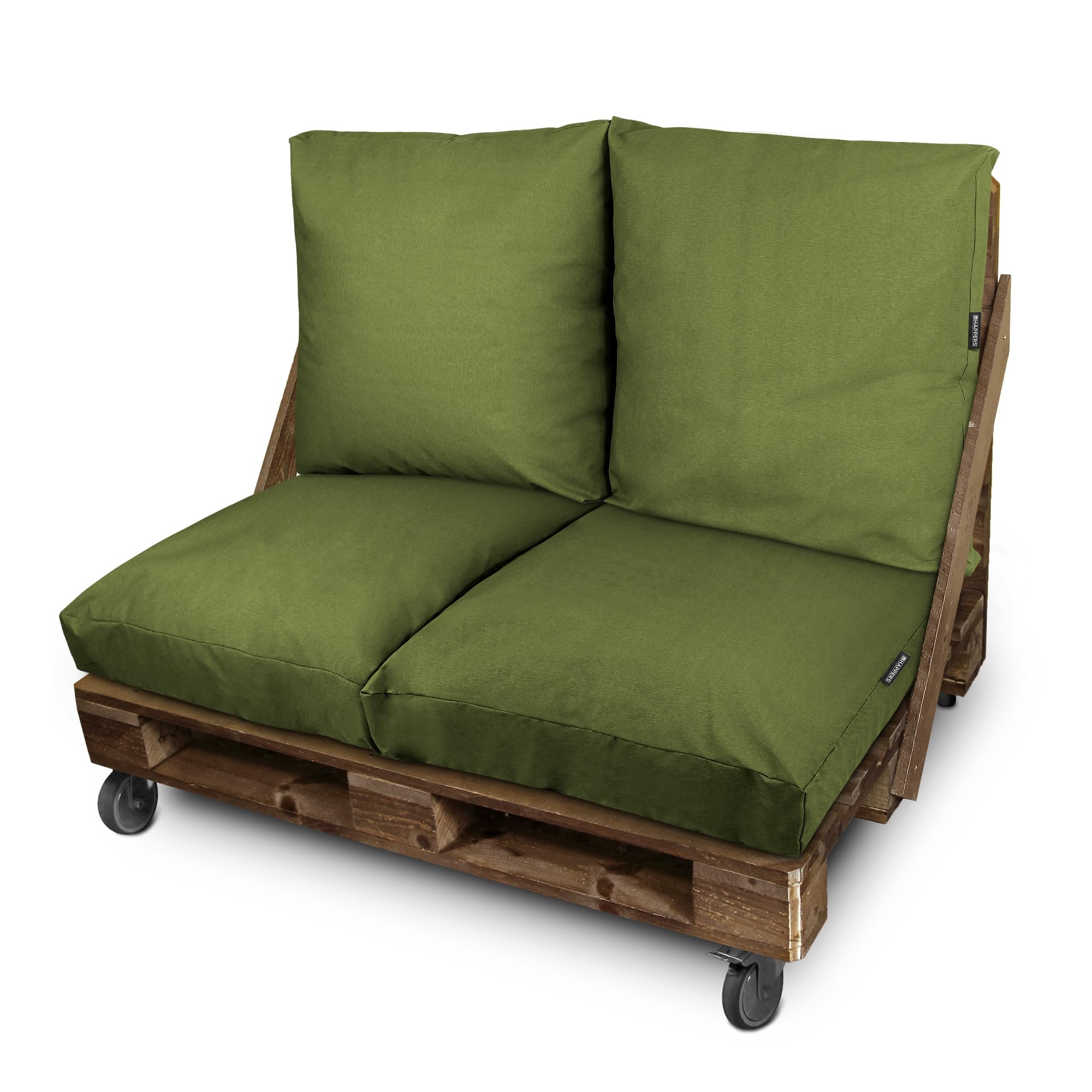 HAPPERS Cojín de Suelo Naylim Mate Impermeable Multiusos para Exterior, Banco y Palets - Comodidad y Versatilidad en un sólo Cojín Verde 60x80