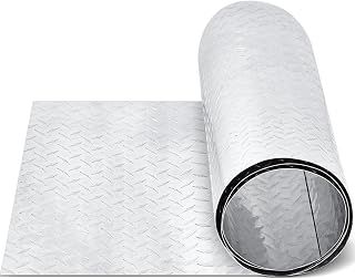 Yaocom Heavy Duty Diamond Plate Aluminum Sheet 24x96 Inch Silver Tread Plate for Trailer, RV, Wall Covering
