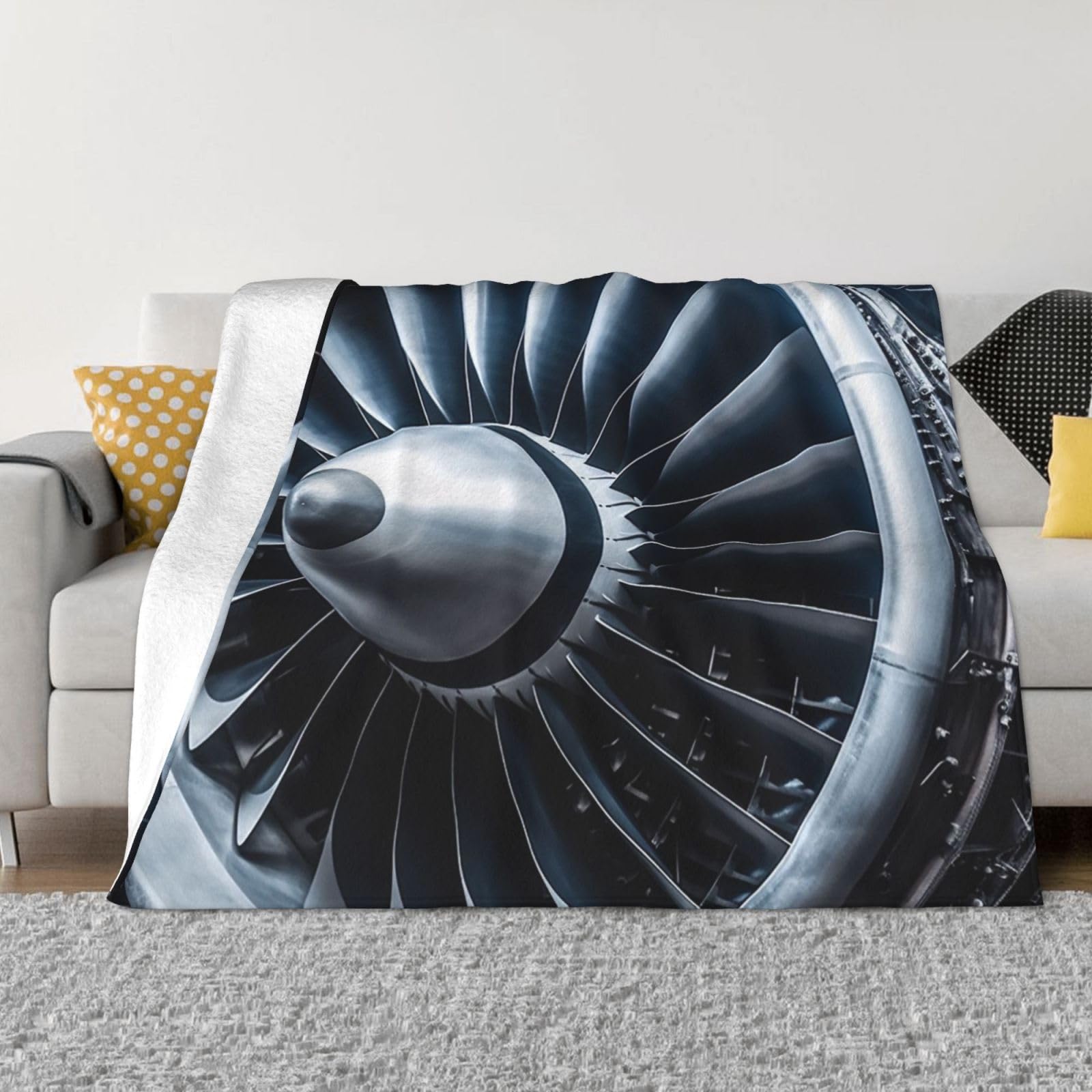Couverture micro polaire Jet Engine anti froid légère chaude pour lit canapé