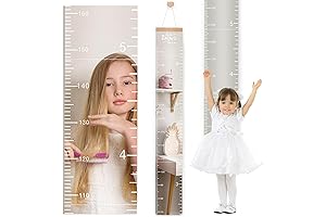 Growth Chart Mirror for Kids with Montessori Learning Fun Measurement
