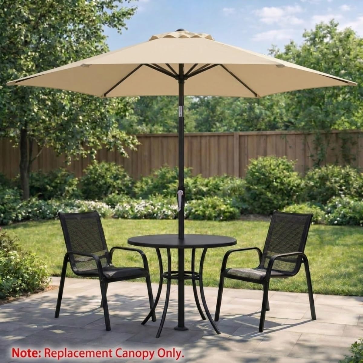 Generico 6/8 Stecche Copertura di Ricambio 2m 2.7m 3.0m 4.0m, Telo di Ricambio Ombrellone Giardino UV30+ Impermeabile, Replacement Parasol Cover per Cortilia Patio Esterno