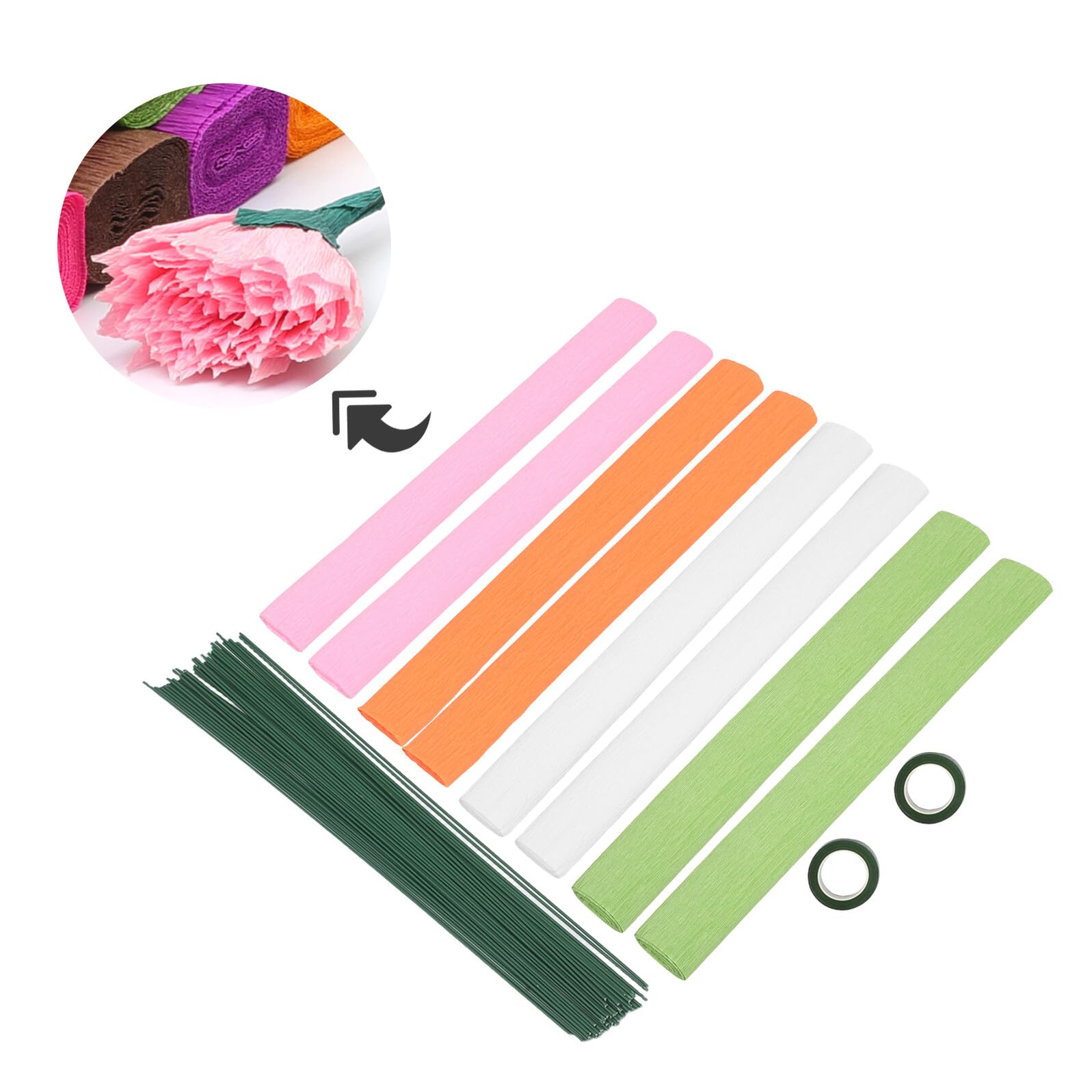 SHERCHPRY Set Per Confezioni Di Fiori Carta Crepe Carta Da Regalo Floreale Per Bouquet Per Fiori