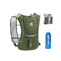 SKYSPER Gilet Running Uomo Donna con Tasche Impermeabile per Smartphone e Borraccia Morbida 500ml