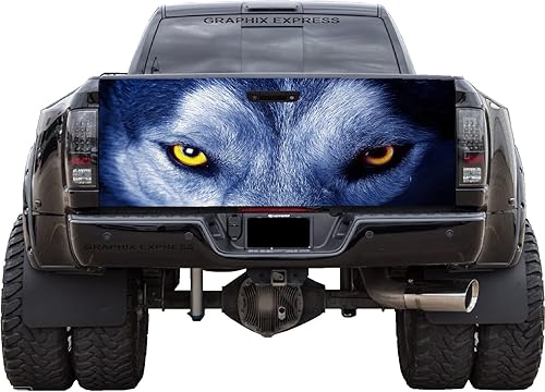 GRAPHIX EXPRESS Calcomanía para puerta trasera de camioneta (T299 Wolf) para puerta trasera, calcomanías para camionetas, calcomanías gráficas para disponible en Yaxa Peru