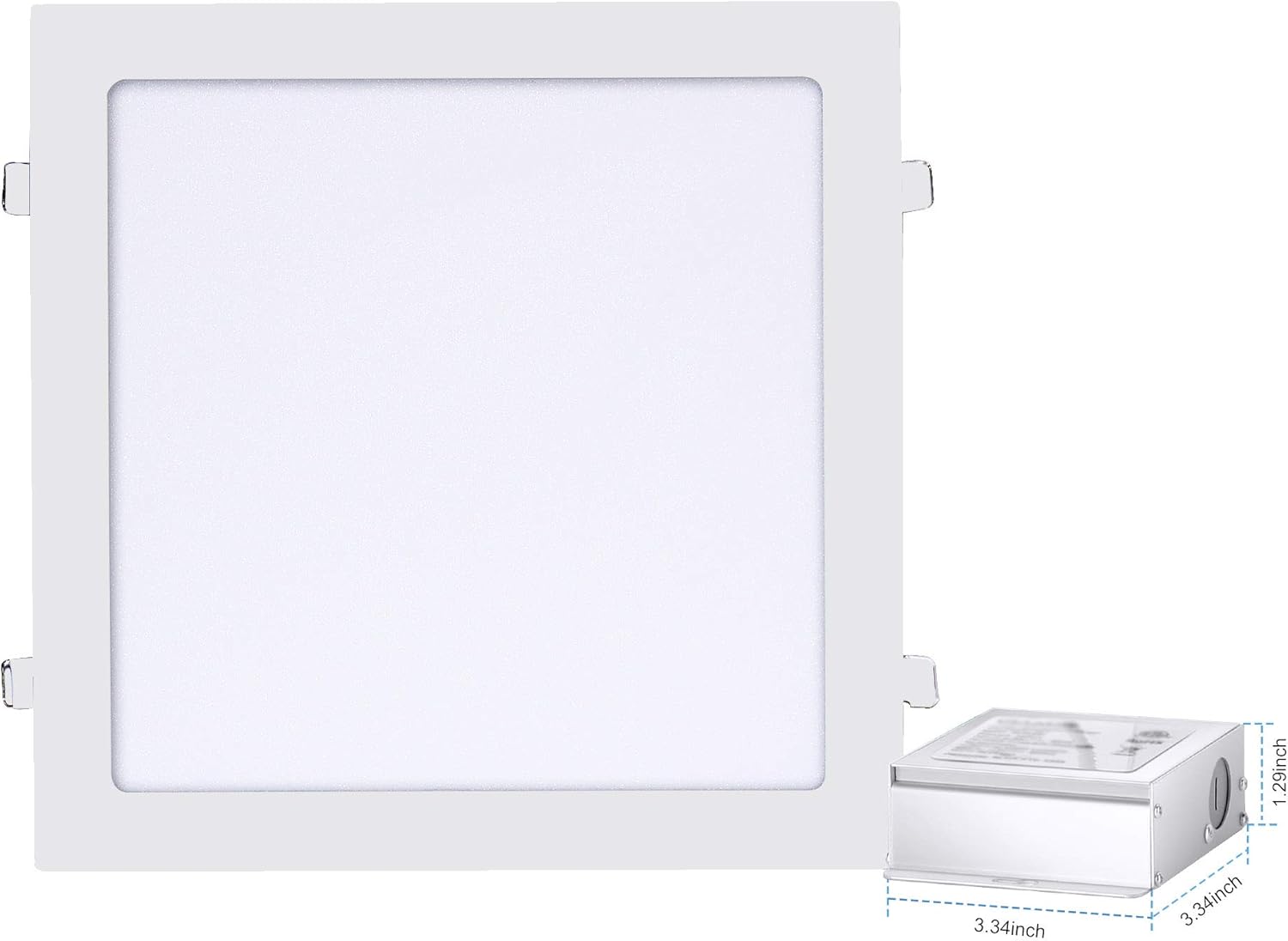 Exclusive SAYHON 11 inch Ultra-Thin Square Recessed Lighting with Junction Box,24W 6000K Daylight,Non-Dimmable Low Profile Ceiling Light Kit Downlight for Office/Commercial Lighting/Kitchen/Hallway/Home One-Day Sale: Up to 50% Off SAYHON 11 inch Ultra-Thin Square Recessed Lighting with Junction Box,24W 6000K Daylight,Non-Dimmable Low Profile Ceiling Light Kit Downlight for Office/Commercial Lighting/Kitchen/Hallway/Home