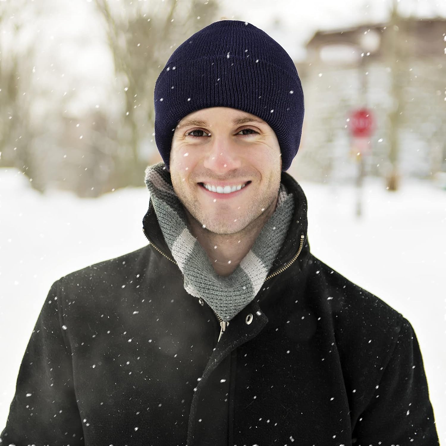 SATINIOR 50 Pack Winter Hats Bulk Beanies Unisex Knit Skull Caps Warm Stocking Hat for Adults Homeless - Image 6