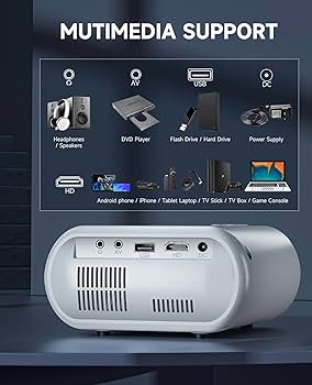 Amazon.com: CLOKOWE Mini Portable Video Projector - Full HD