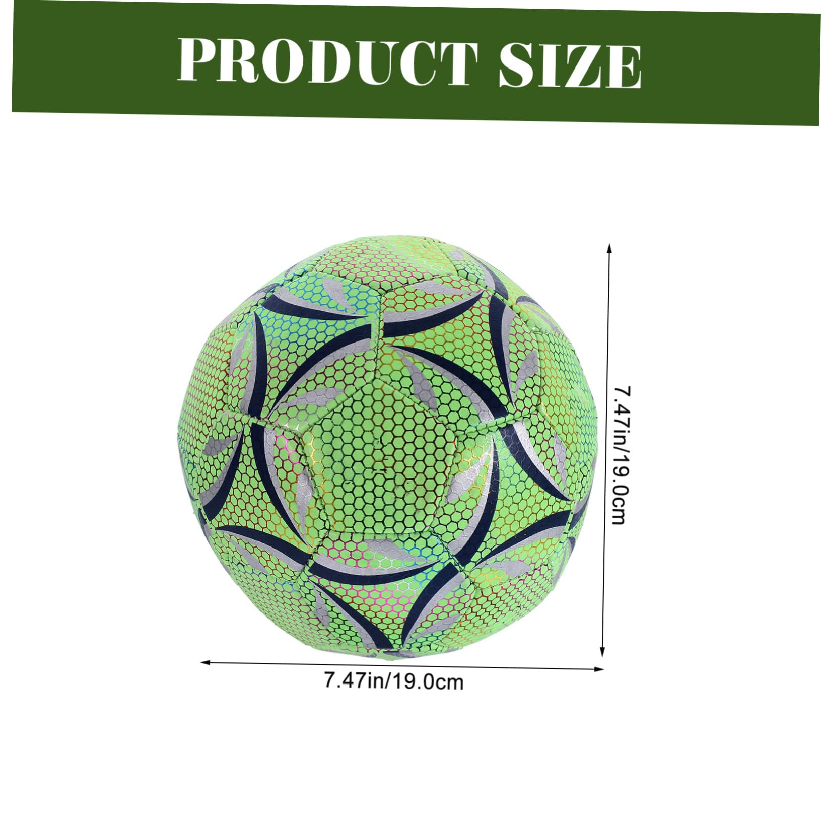 1pezzi Pallone da Calcio Luminoso Fluorescente Pallone Sportivo in Materiale Pu Resistente all Usura per Allenamento Indoor Notturno