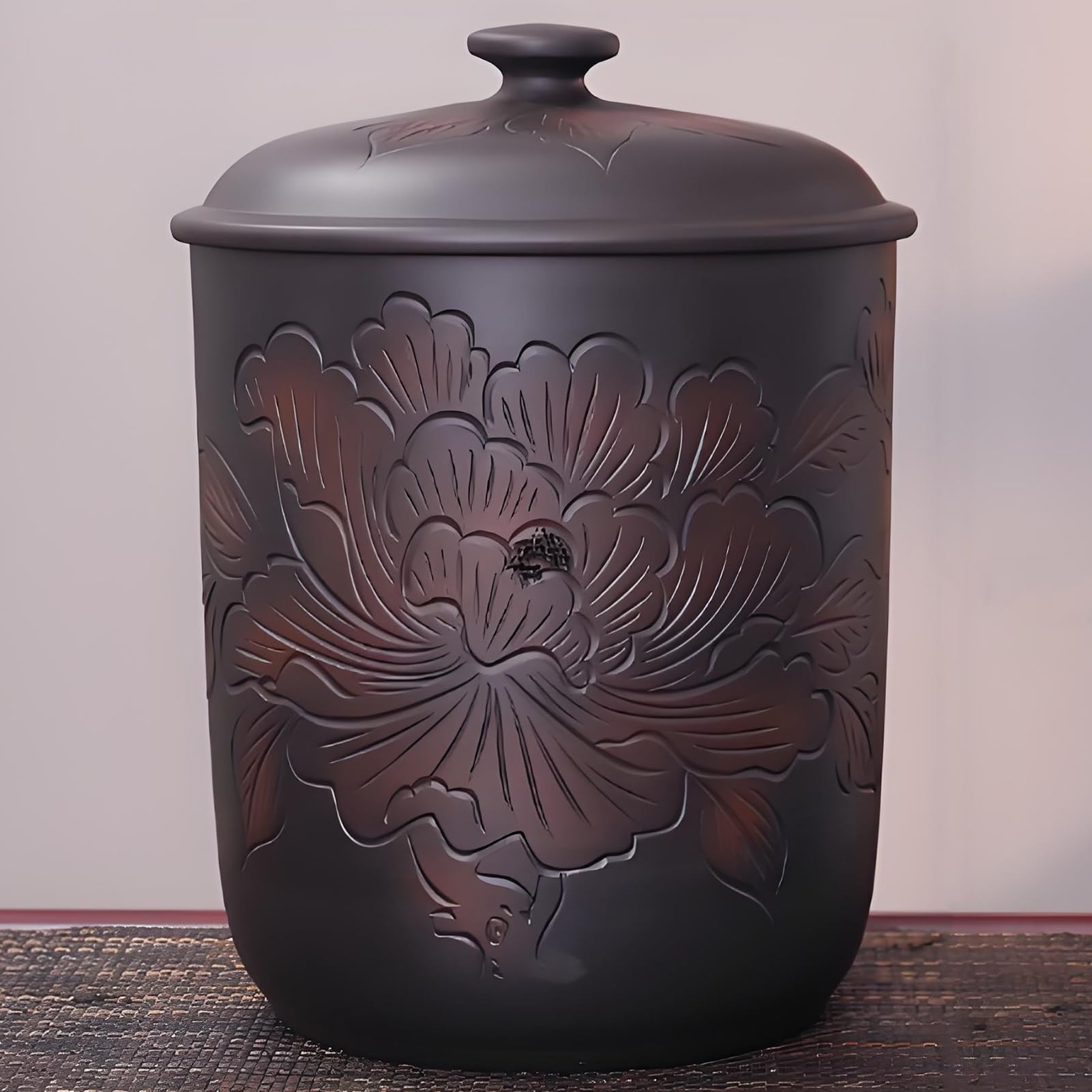YVYKFZD Tanque De Arroz De Cerámica retro, Botes Cocina Almacenaje para el hogar, Recipientes para Alimentos con tapa, Caja De Almacenamiento De Arroz, Recipientes para Cereales, para soja, maíz(7.5kg