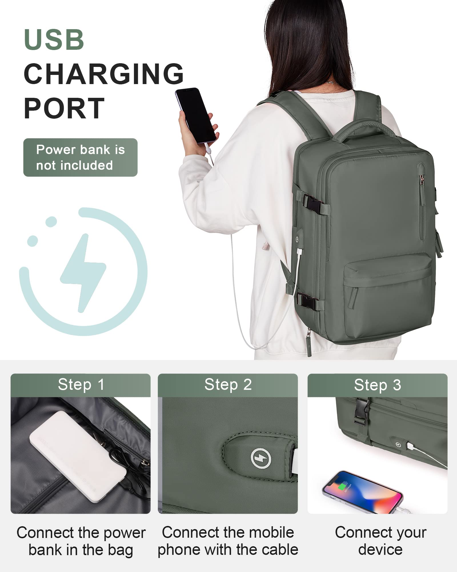 Zaino da Viaggio per Easyjet 45x36x20 Bagaglio a Mano Zaino Borse da Cabina per Ryanair Il Sedile Zaino Aereo Bagaglio a Mano Borsa Cabina Viaggio Zaino Travel Viaggio Casual Daypack