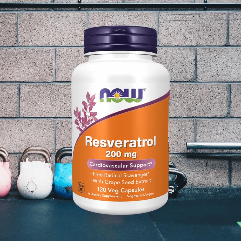 Now Foods Resveratrol 200mg (120 vCapsules) Sans saveur