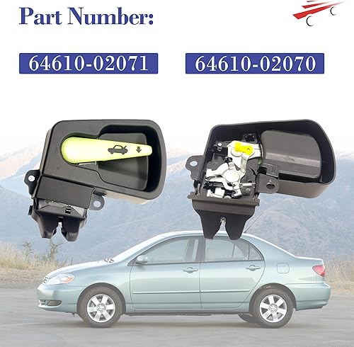 Miniatura 4 de Corolla - Actuador de bloqueo para Toyota Corolla 2003 2004 2005 2006 2007 2008 Toyota Corolla 1.8L L4 64610-02071 64610-02070